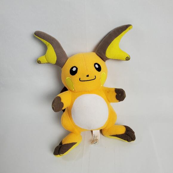 Pokémon Raichu Plush Toy 9" Yellow Stuffed Animal Collectable - Picture 3 of 8